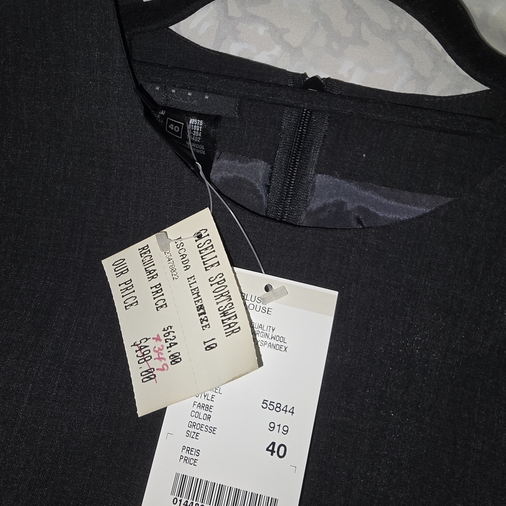 Escada Black Tunic Top